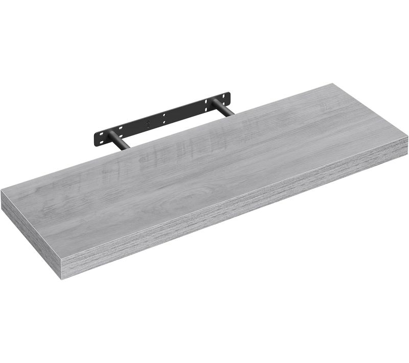 Étagère Murale, Étagère Flottante De Cd, Pour Cuisine, Salle De Bain 70x22.9x3.8cm, Gris Chêne