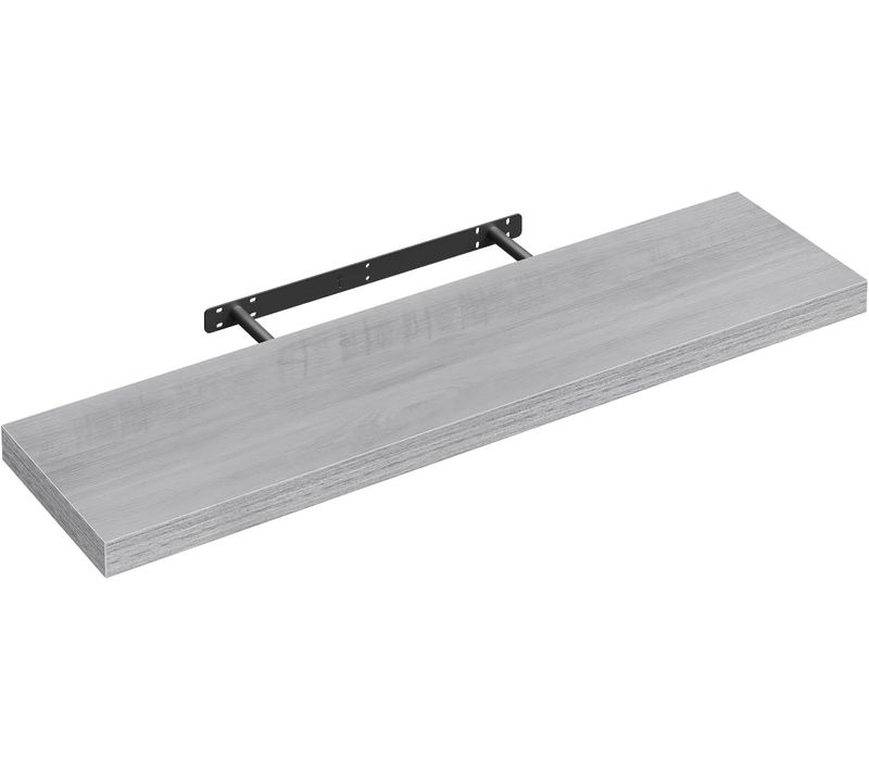 Étagère Murale, Étagère Flottante De Cd, Pour Cuisine, Salle De Bain 90x22.9x3.8cm, Gris Chêne