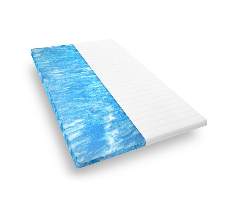 Surmatelas 100x200 Cm Mousse Gel Confort Moelleux, Surmatelas Ergonomique, Épaisseur 5 Cm