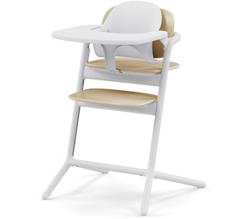 Chaise Haute évolutive 3-en-1 Avec Set Bébé Et Plateau, Sand White