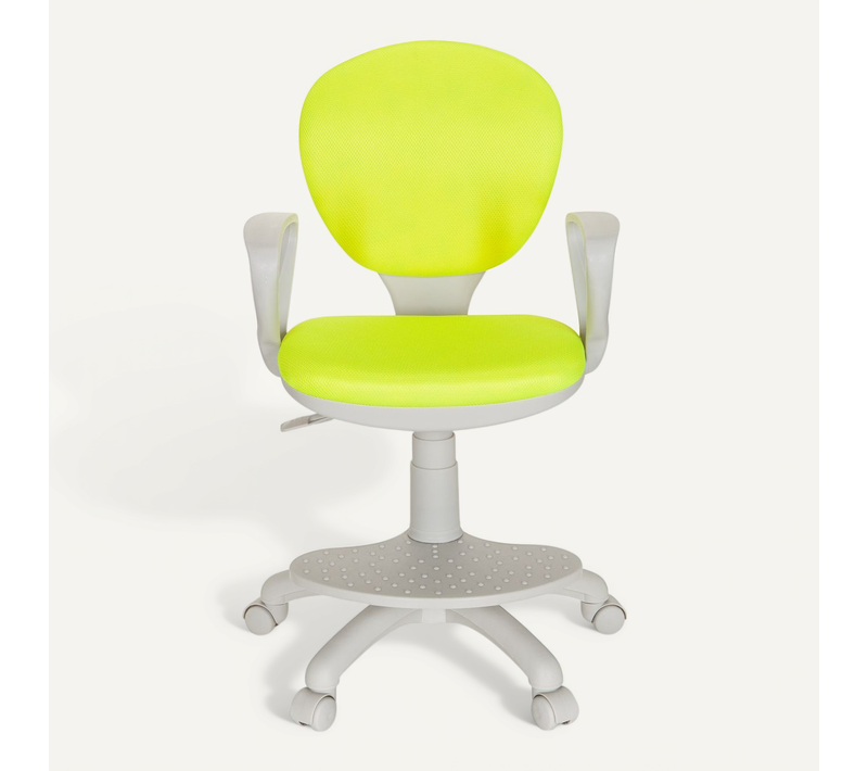 Chaise Pivotante Pour Des Enfants Kid Colour G1 Tissu Vert/gris Accoudoirs Compris