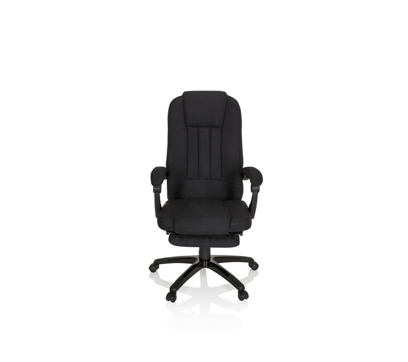 Chaise De Bureau Relax Cl190 Tissu Noir Accoudoirs Fournis, Surface Toucher Doux "softpad"