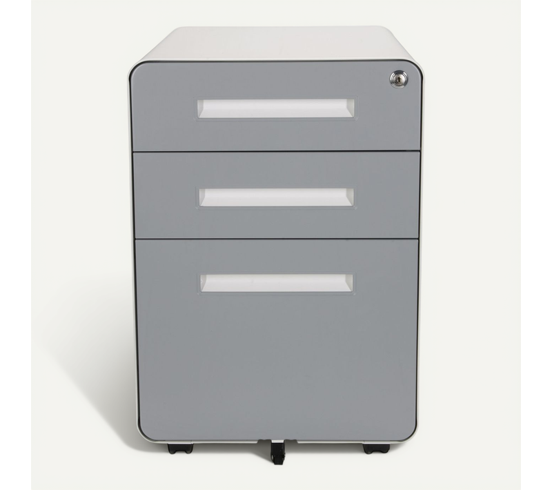 Caisson Sur Roulettes Color Plus I Acier Blanc/gris