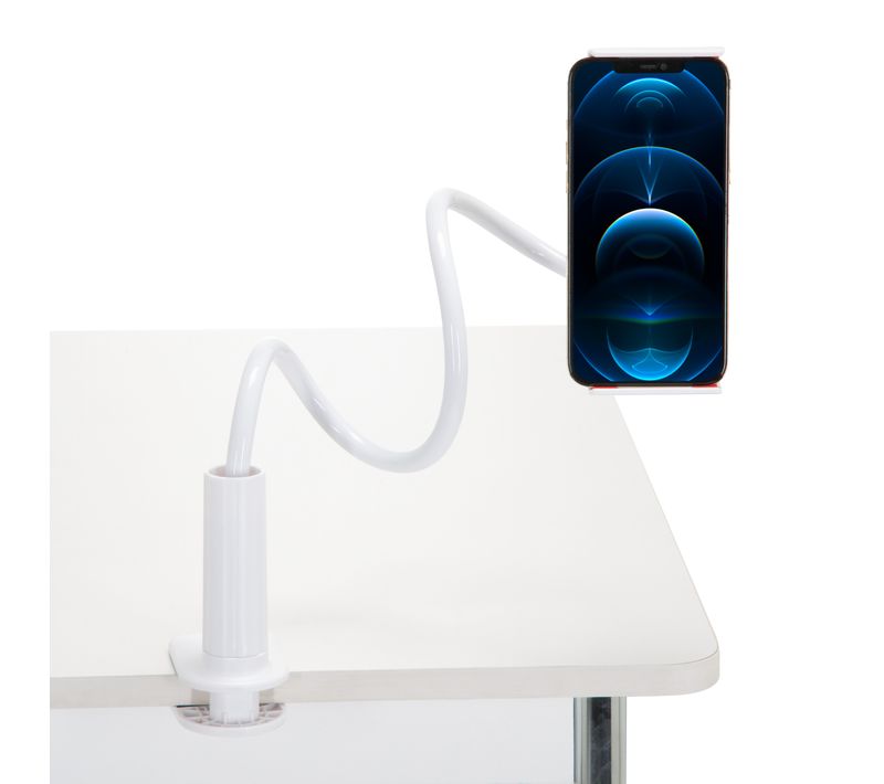 Support De Téléphone Portable et Tablette Flexmobi I Plastique, Métal Blanc