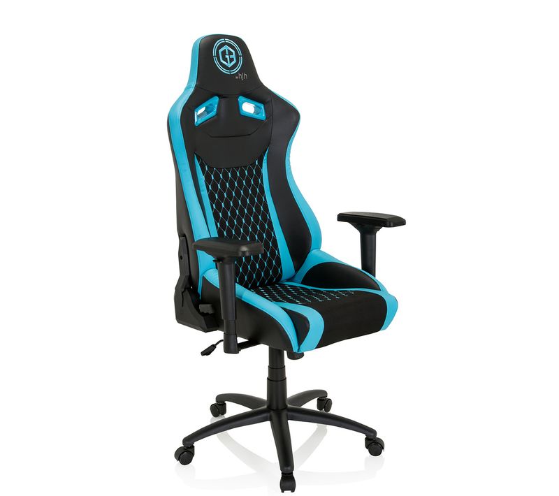 Fauteuil Gamer Gamebreaker Sx 04 Tissu, Cuir Synthétique Noir/turquoise Accoudoirs Compris