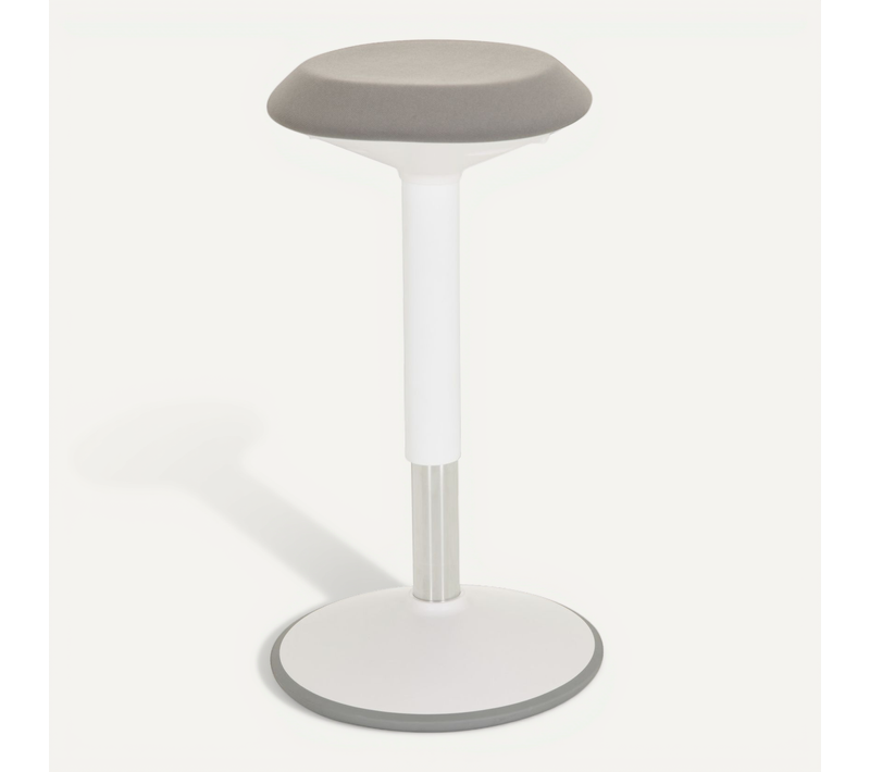 Tabouret Balance Sit Iii W Tissu Blanc/gris Sans Accoudoirs