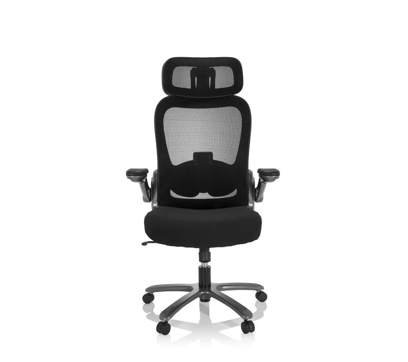 Fauteuil De Bureau Instructor T I Pro Tissu / Tissu Maille Noir Avec Accoudoirs Rabattables