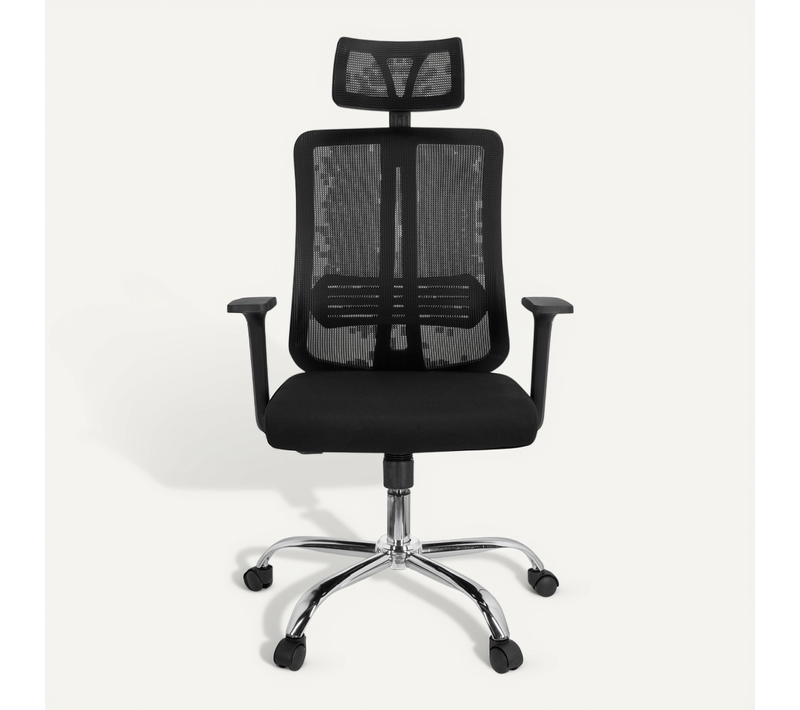 Chaise De Bureau Zh 200 Tissu / Tissu Maille Noir Accoudoirs Compris