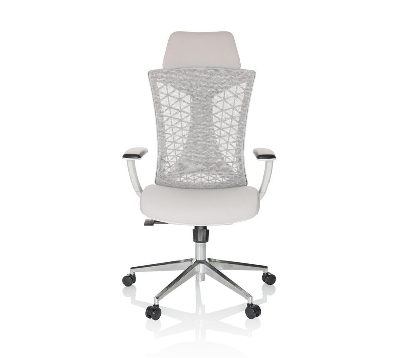 Fauteuil De Bureau Faleo W Tissu / Tissu Maille Gris Accoudoirs Compris