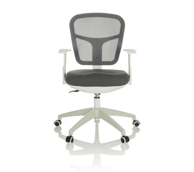 Chaise De Bureau Top 108 W Tissu / Tissu Maille Gris Accoudoirs Fournis, Surface Toucher Doux