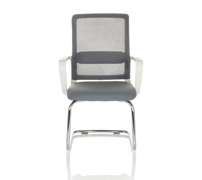 Chaises Cantilever Visiter W Tissu / Tissu Maille Gris Accoudoirs Compris