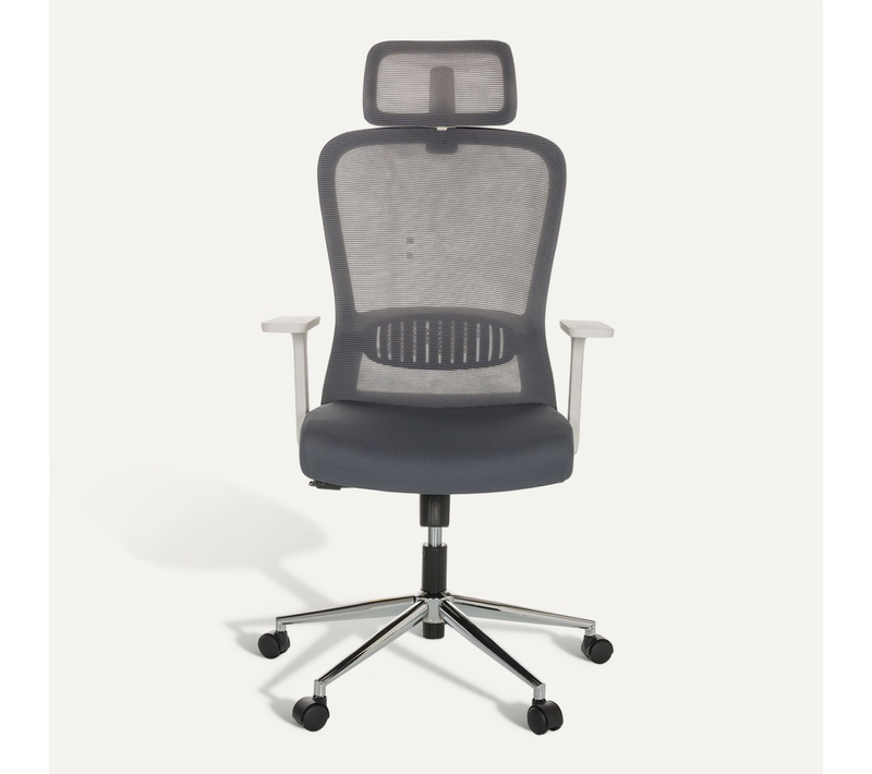 Chaise De Bureau Belaia W Tissu / Tissu Maille Gris Accoudoirs Compris