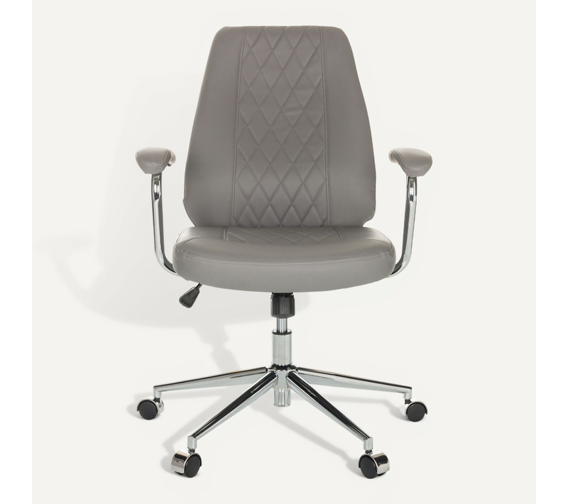 Siège De Direction Pour Bureau à Domicile Theo I Simili Gris Accoudoirs Fournis, Surface Toucher