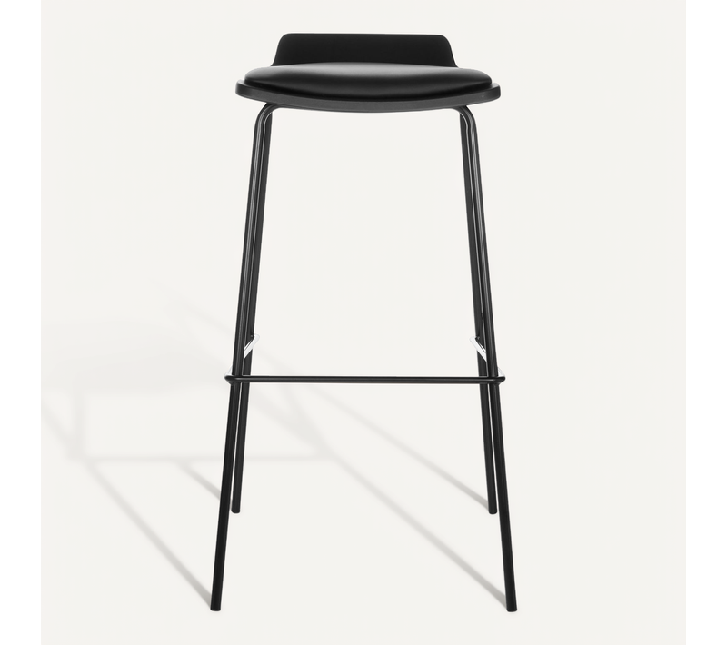 Tabouret De Bar Lonso 10 Simili Noir