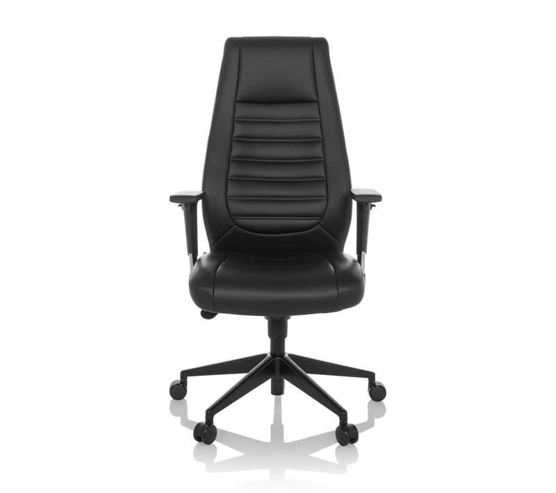 Fauteuil De Bureau Vitoro B Simili Noir Avec Accoudoirs (réglables En Hauteur)
