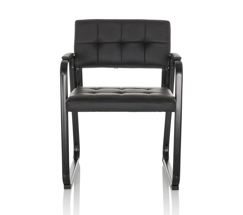 Chaise Zanta B Pu Simili Noir Accoudoirs Compris