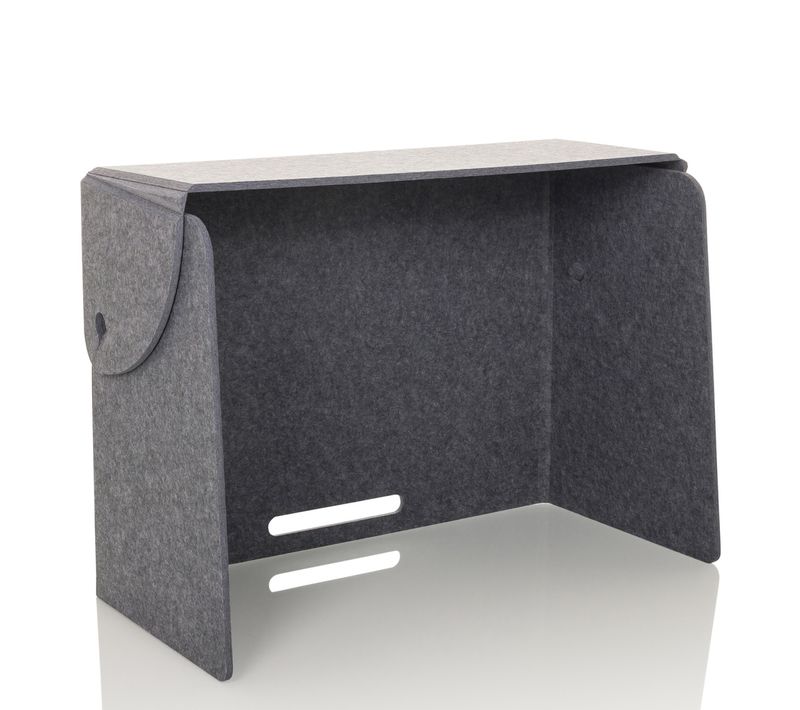 Cloison De Table Flexmiut Fold Tissu Gris