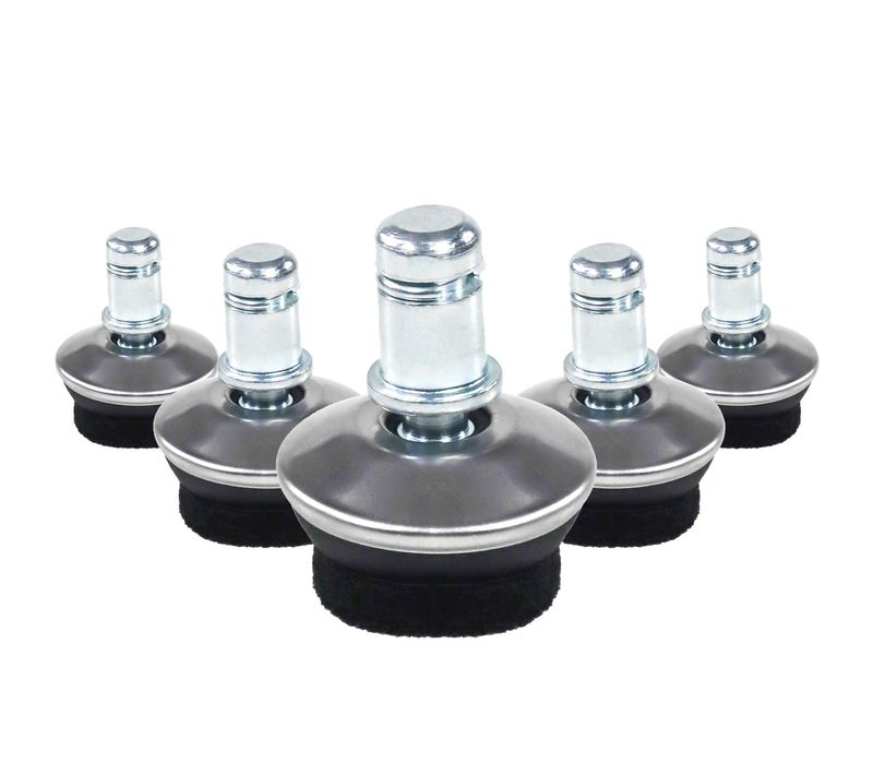Patins De Chaise 5 X Stand Fz 100 % Nylon Argent