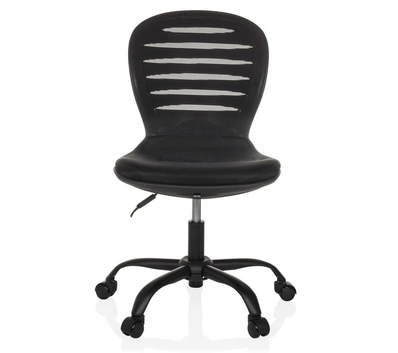 Chaise De Bureau Casla Tissu Noir Sans Accoudoirs