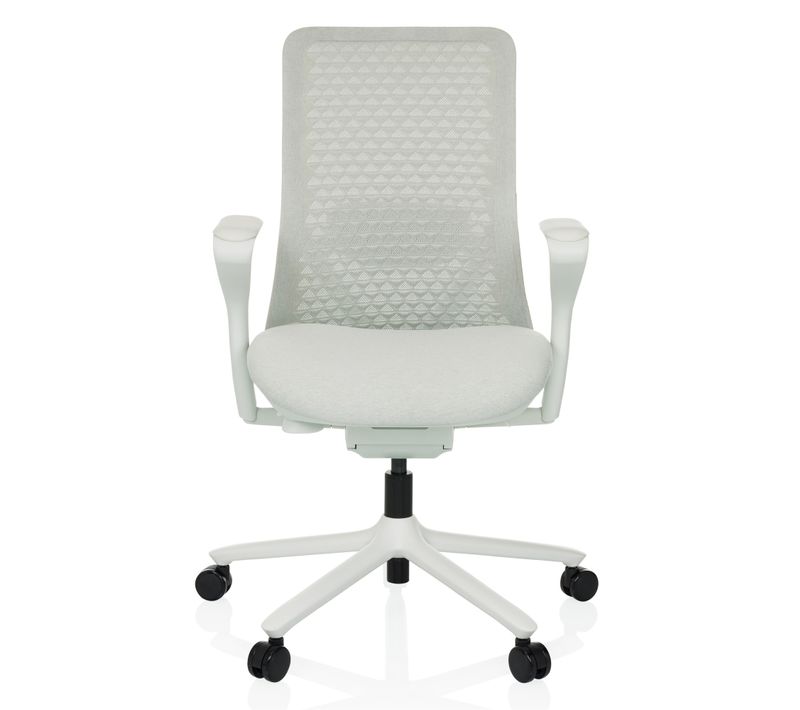 Fauteuil De Bureau Vervio Tissu / Tissu Maille Gris Lumière Accoudoirs Compris