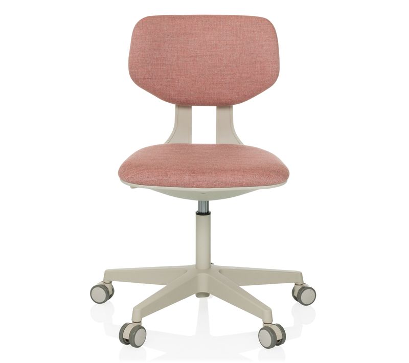 Chaise Pivotante Pour Des Enfants Kid Classic Tissu Rose Sans Accoudoirs