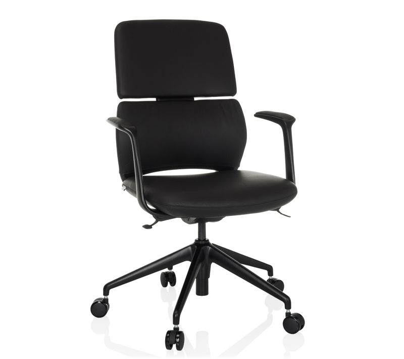 Fauteuil De Bureau Atmos Designer Similicuir Accoudoirs Fournis, Noir