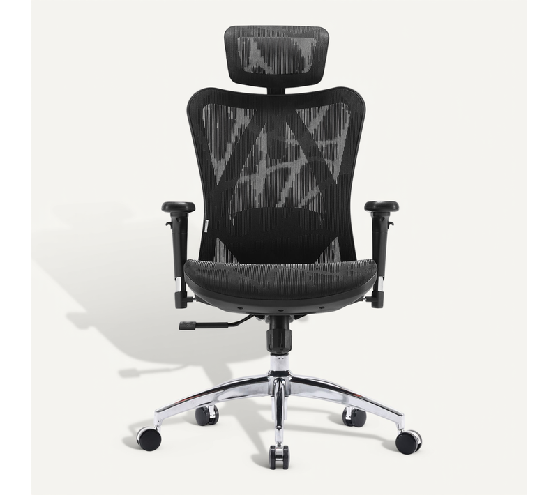 Fauteuil De Bureau M57-m015 Tissu Maille Noir Avec Accoudoirs (réglables En Hauteur)