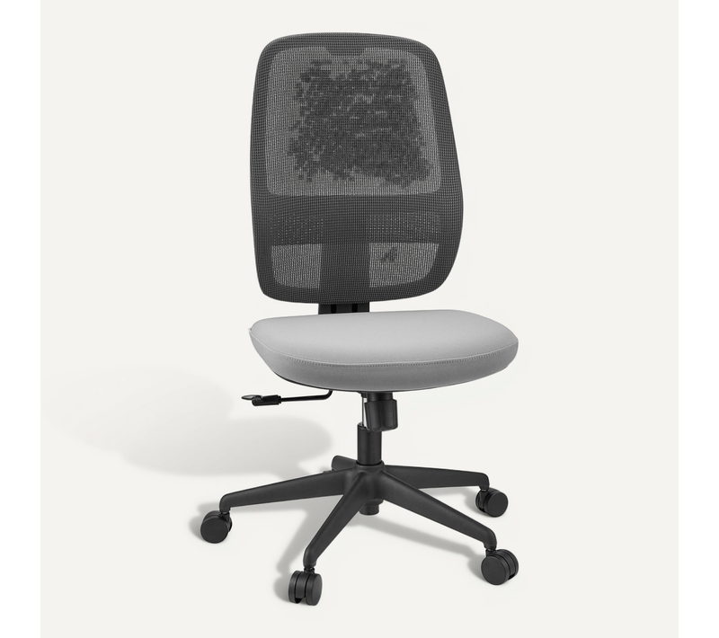 Fauteuil De Bureau Minoro B Tissu / Tissu Maille Gris Sans Accoudoirs