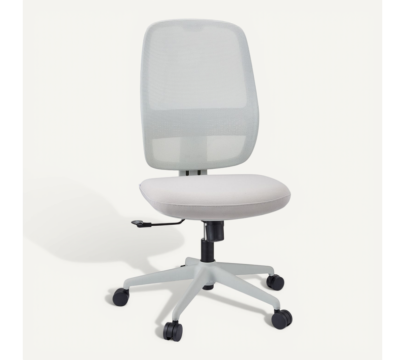 Fauteuil De Bureau Minoro W Tissu / Tissu Maille Taupe Sans Accoudoirs