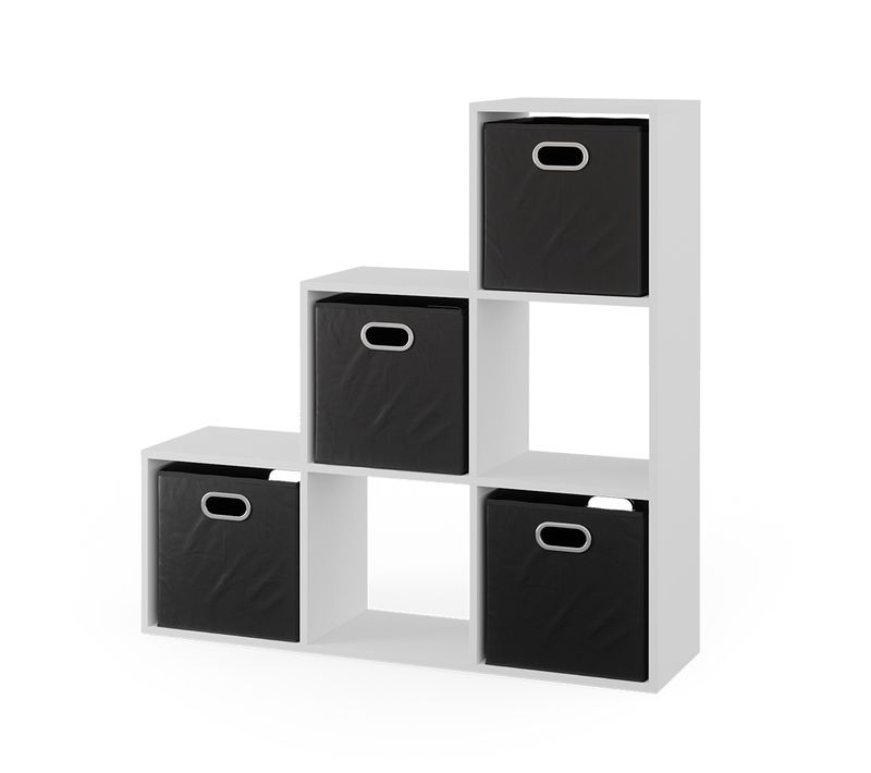 Étagère  36998 Blanc 107.2x107.8cm Avec Bacs Pliables Opt.3