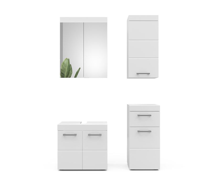 Meubles Bain Luna 38782 Blanc 4 Parties