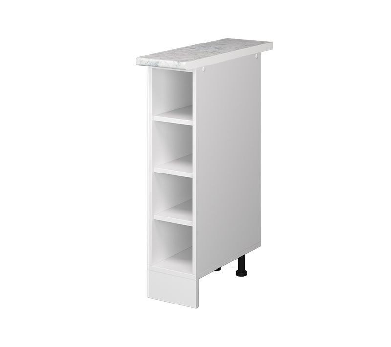 Étagère Basse R-line 41807 Blanc 20cm Avec Étagères Ouvertes, Avec Pt