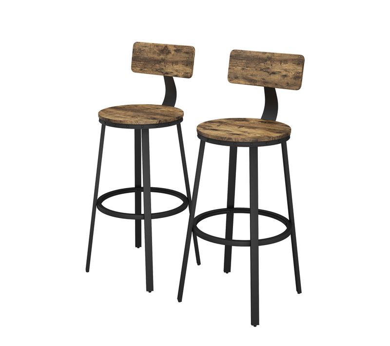 Tabouret De Bar Caracas 50036 Chêne Rustique 34x102cm 2 Pièces