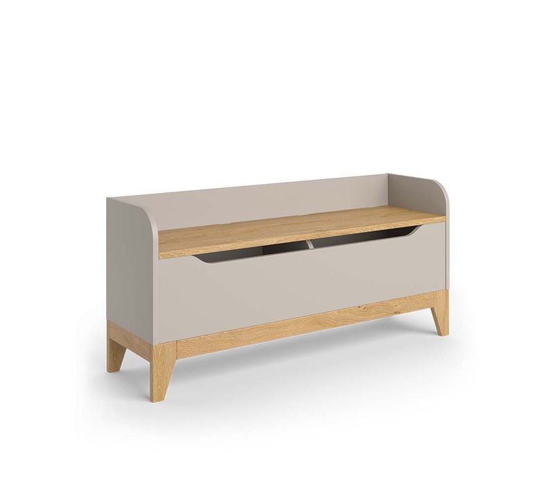 Coffre à Jouets Malia 52190 Chêne Cachemire 107.2x50cm Avec Banc