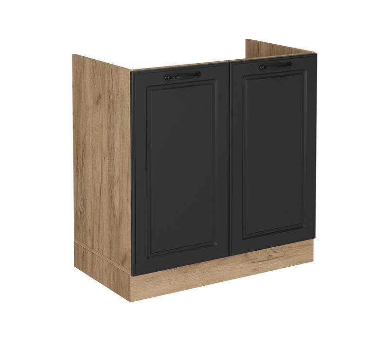 Meuble Bas Sous-évier R-line 53673 Anthracite Campagne 80cm Sans Pt
