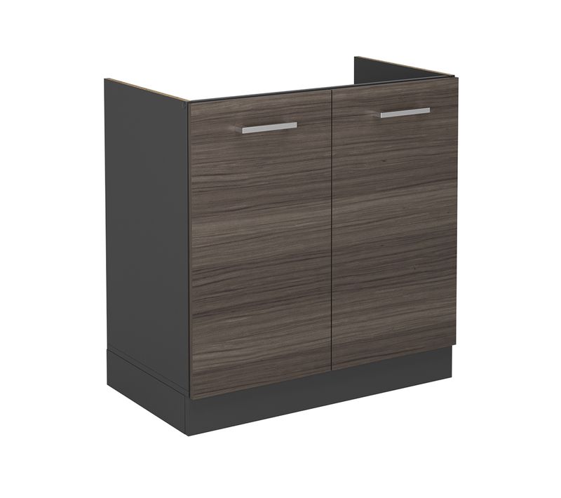 Meuble Bas Sous-évier R-line 53783 Gris Noble 80cm Sans Pt