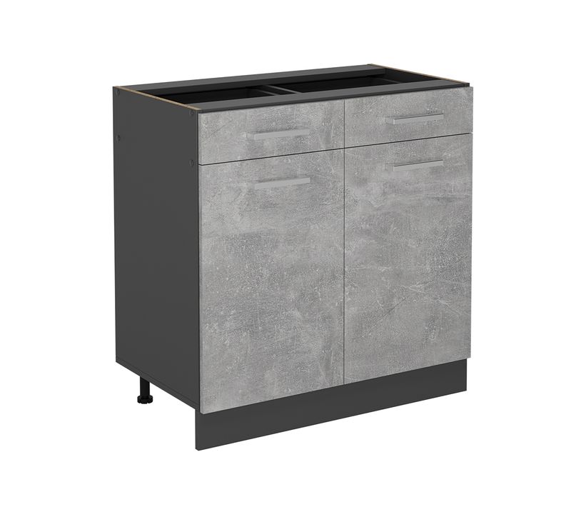 Meuble Cuisine R-line 53843 Béton 80cm Sans Pt