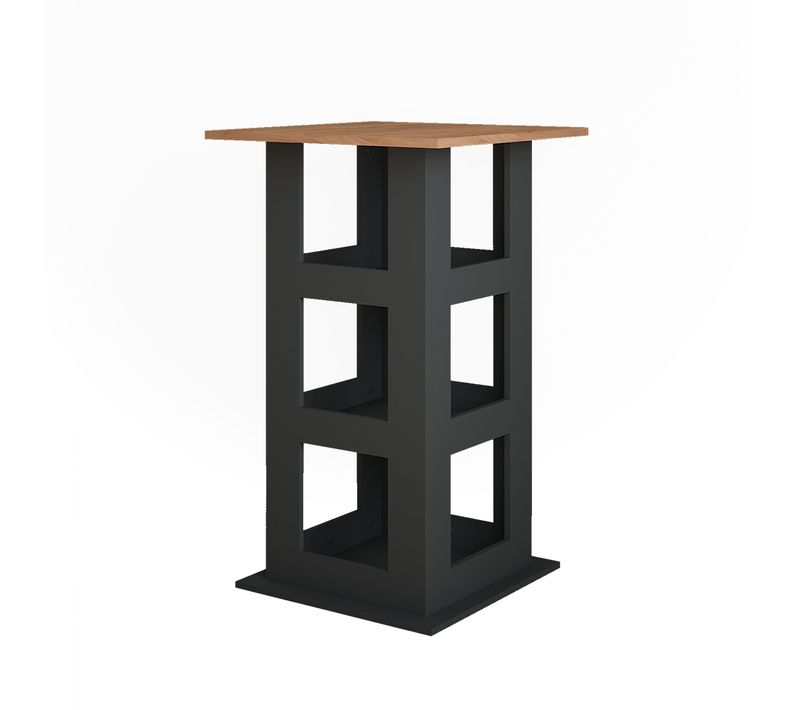 Table De Bar Repose 55587 Chêne Doré/anthracite 65x65cm