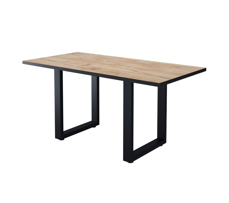 Table De Salle à Manger Livorno 55613 Chêne Noir/force De Lor 160x80cm