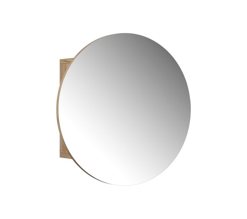 Armoire De Toilette Loki 56220 Chêne De Force Doré 50x50cm Avec 2 Compartiments