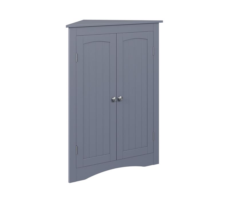 Meuble Salle De Bain Bianco 56630 Gris 56x80cm Avec 2 Portes