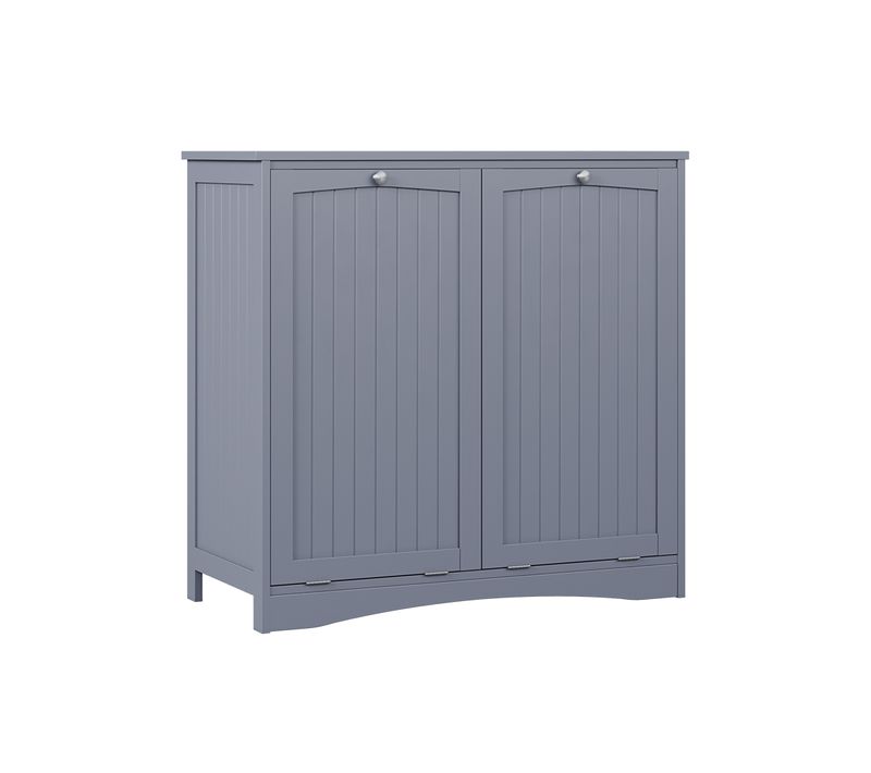 Armoire De Salle De Bain Bianco 57364 Gris 83x80cm Avec 2 Paniers à Linge