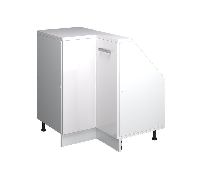 Meuble De Cuisine Dangle Pour Combles R-line 59125 Blanc Haute Brillance 75.6cm Avec 1 Porte