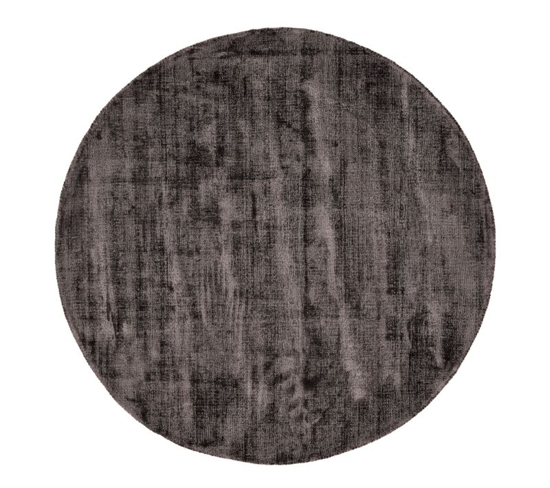 Tapis Brillant En Viscose Star Diam 120 Cm - Anthracite
