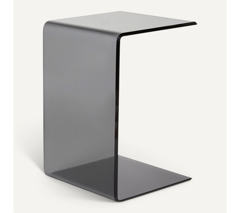 Table D'appoint Lourdes Verre De Sécurité Noir