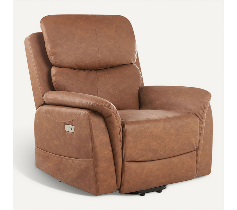 Fauteuil Inclinable électrique Glorie Massant simili Marron