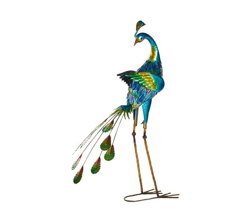 Statue De Jardin Peacock Bleu