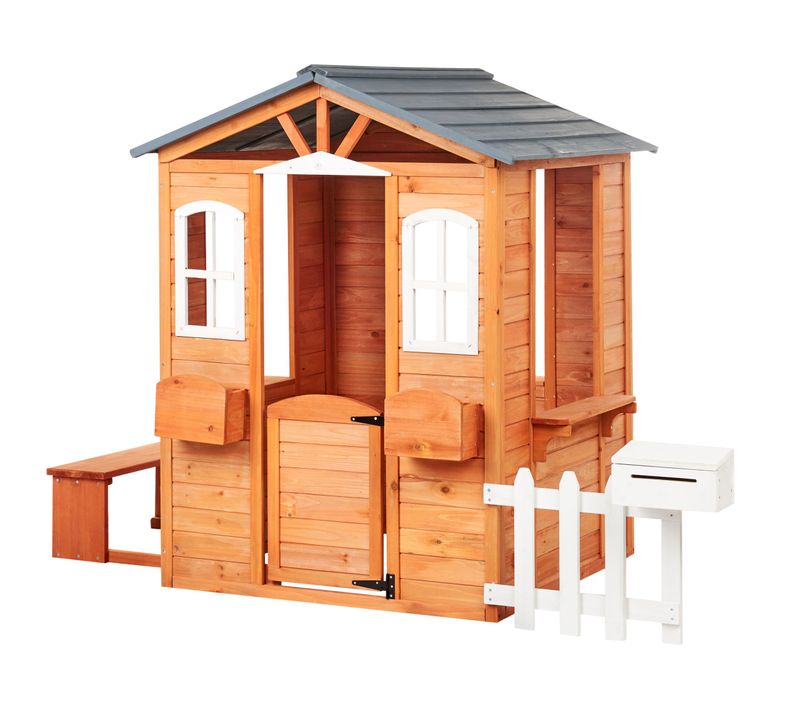 Cabane De Jardin Pour Enfants Ampeliko Bois De Sapin Marron