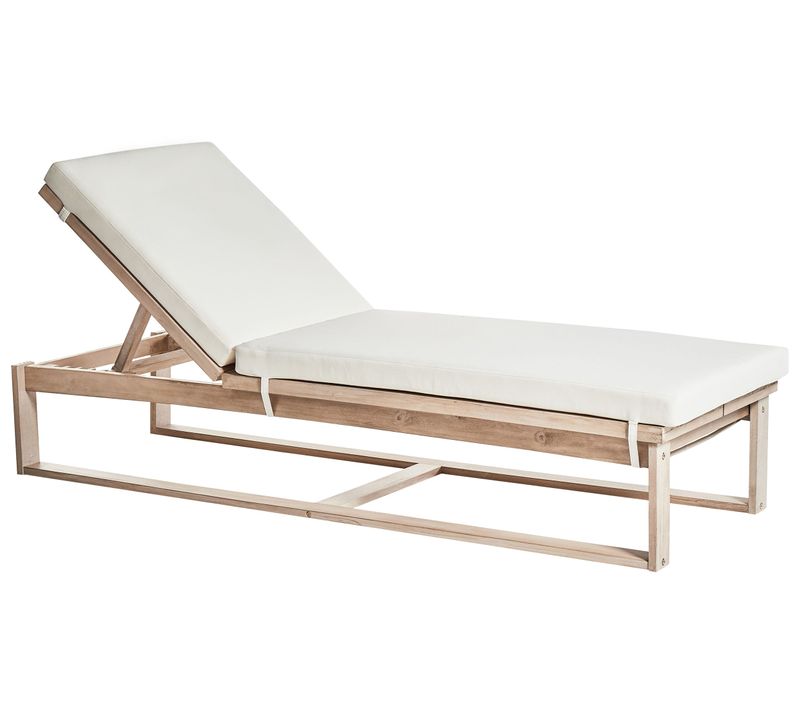 Transat Avec Coussin Azzanello Acacia Blanc Cassé