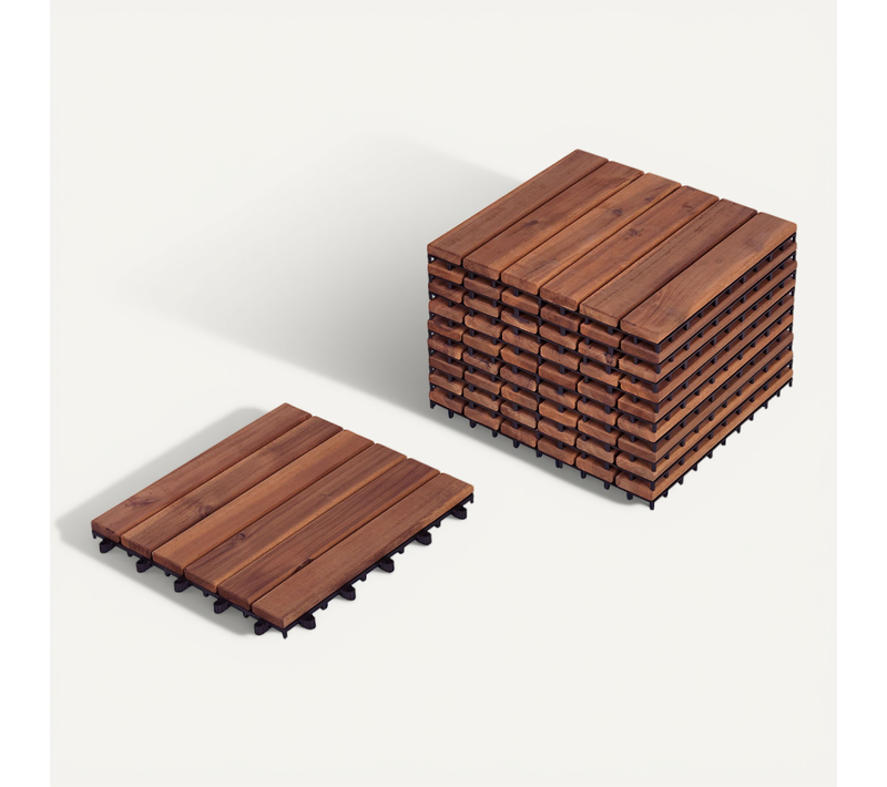 Caillebotis Accettura Bois D'acacia Certifié Marron
